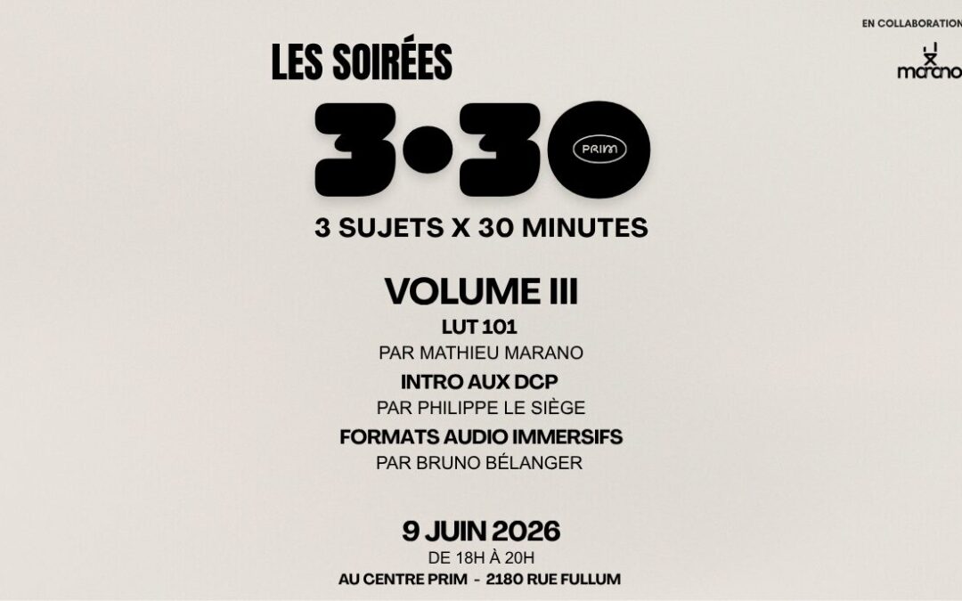 LES SOIRÉES 3·30 DE PRIM #3